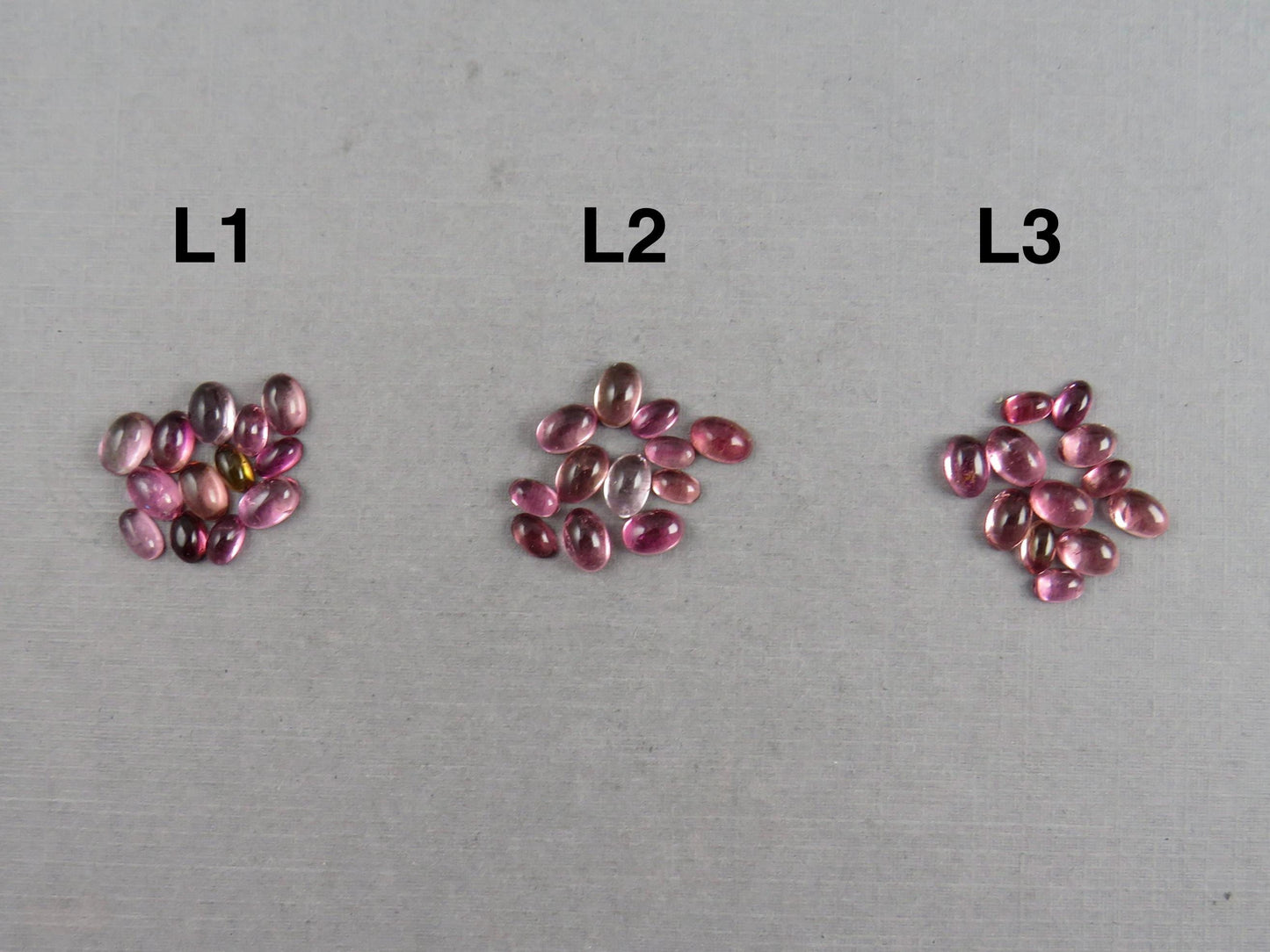 Pink Tourmaline Oval Cabochons | 5x3 and 6x4 mm | TO450 - Tourmaline - GemEnthusiast