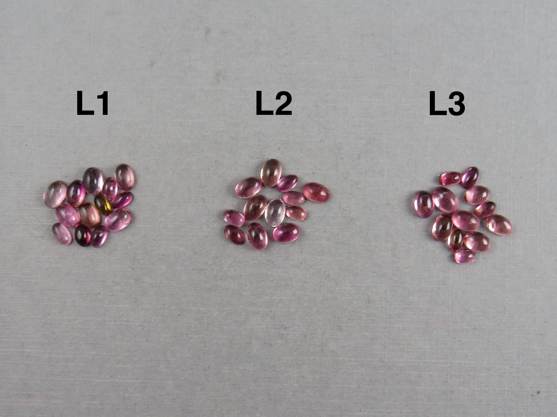 Pink Tourmaline Oval Cabochons | 5x3 and 6x4 mm | TO450 - Tourmaline - GemEnthusiast