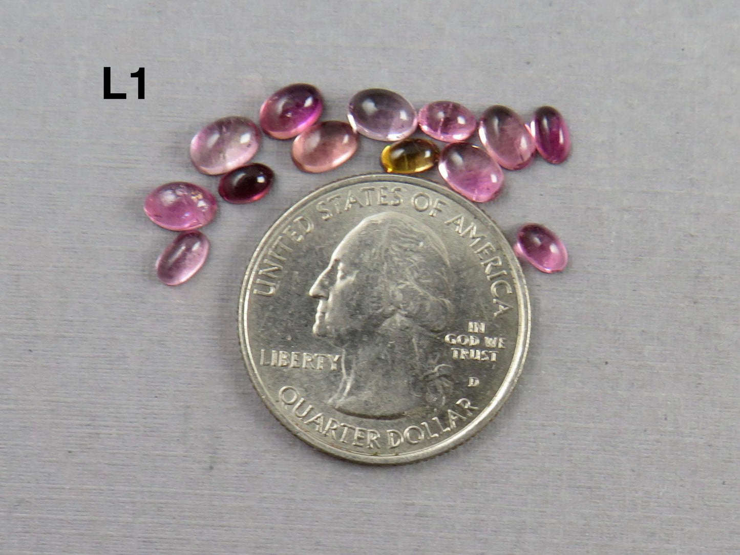 Pink Tourmaline Oval Cabochons | 5x3 and 6x4 mm | TO450 - Tourmaline - GemEnthusiast
