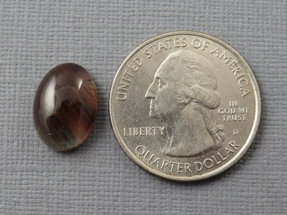 Bicolor Oregon Sunstone with Red and Green | 14x10mm Oval Cabochon | 6.14 carats | OSC338 - Oregon Sunstone - GemEnthusiast