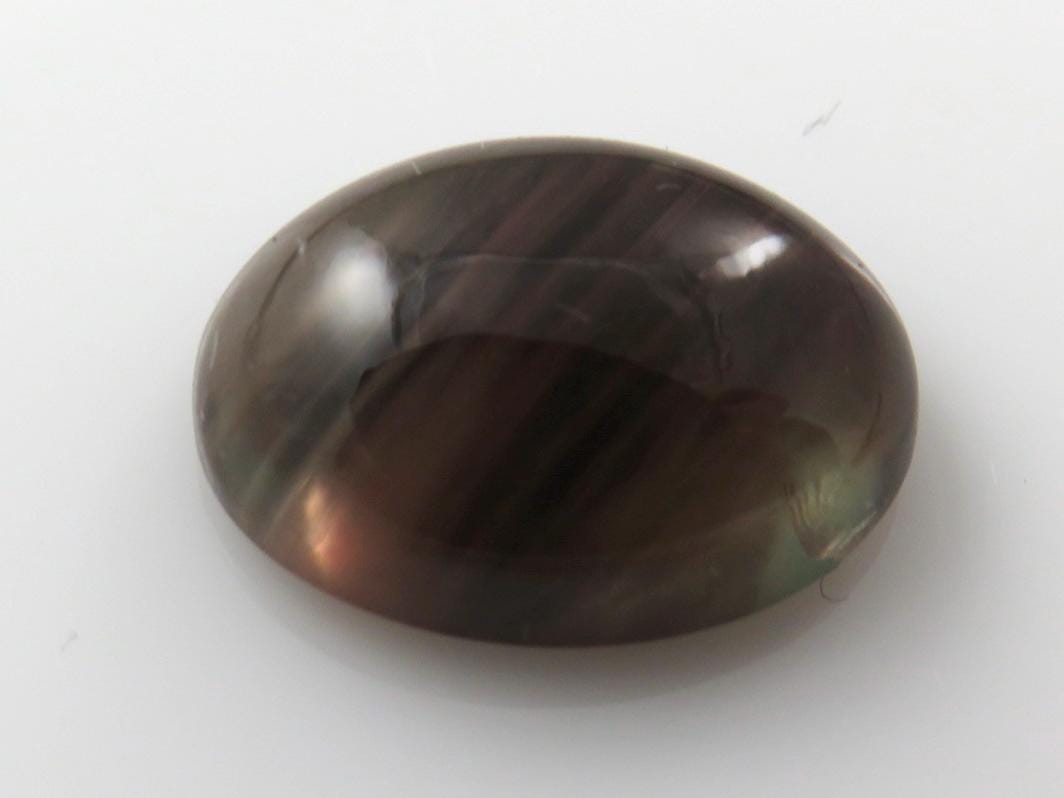 Bicolor Oregon Sunstone with Red and Green | 14x10mm Oval Cabochon | 6.14 carats | OSC338 - Oregon Sunstone - GemEnthusiast