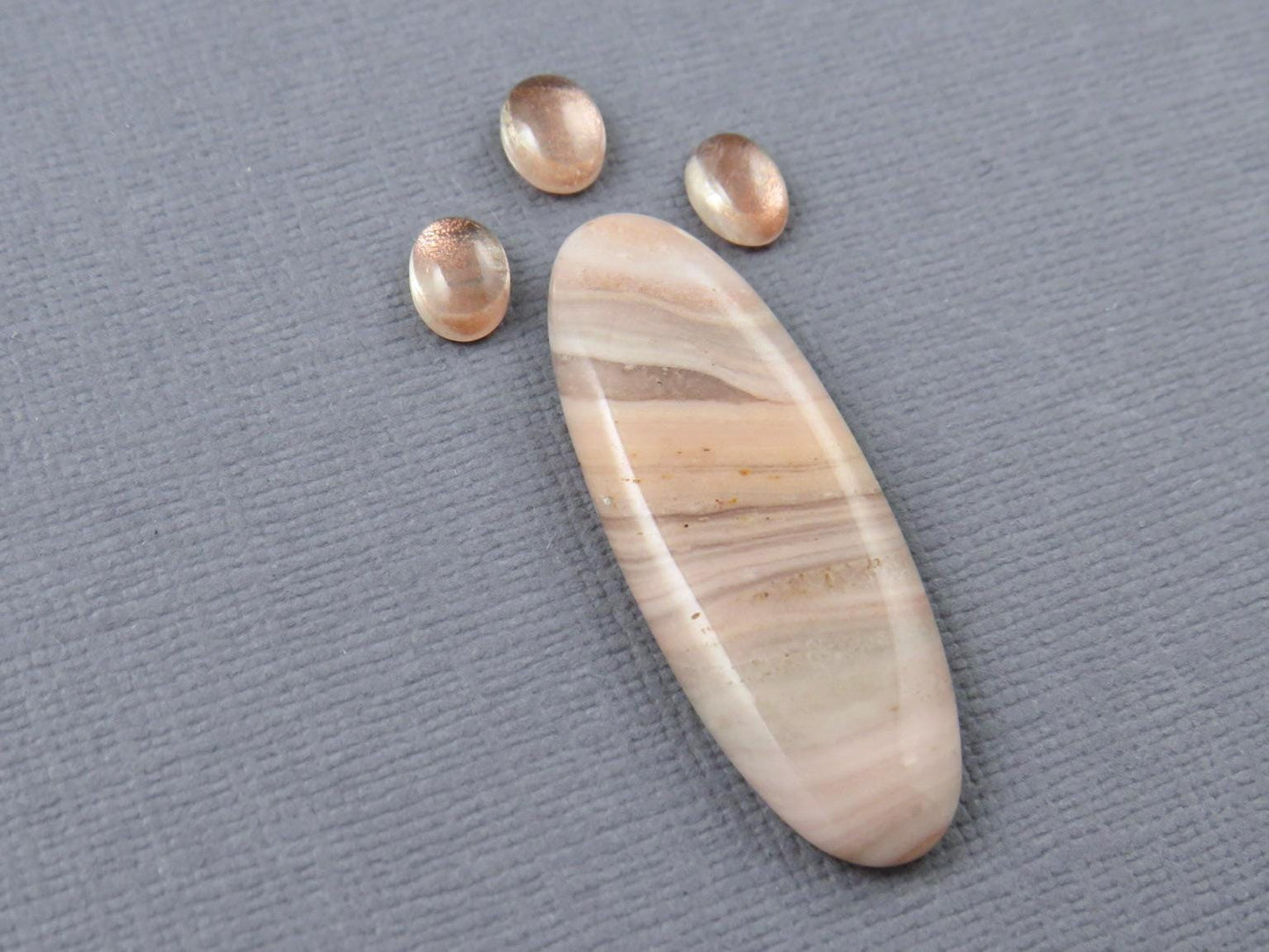 American Gemstone Set | Windy Mountain Jasper, Oregon Sunstone | SET114 - Oregon Sunstone, Windy Mountain Jasper - GemEnthusiast