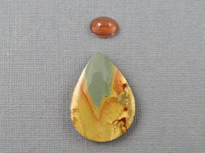 Designer Gemstone Set | Oregon Sunstone and Owyhee Mountain Jasper | SET116 - Oregon Sunstone, Owyhee Mountain Jasper - GemEnthusiast