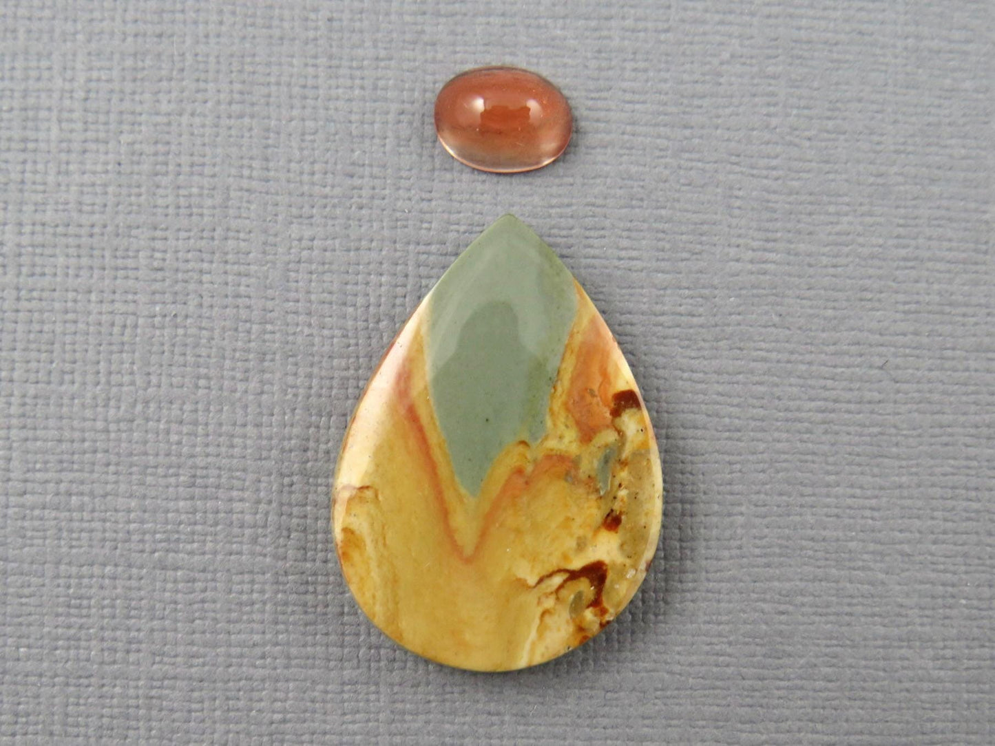 Designer Gemstone Set | Oregon Sunstone and Owyhee Mountain Jasper | SET116 - Oregon Sunstone, Owyhee Mountain Jasper - GemEnthusiast