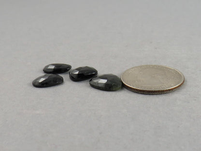 Tourmaline Rose Cut Cabochon | Dark Green to Black | Loose Natural Gemstones | TO343 - Tourmaline - GemEnthusiast