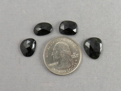 Tourmaline Rose Cut Cabochon | Dark Green to Black | Loose Natural Gemstones | TO343 - Tourmaline - GemEnthusiast