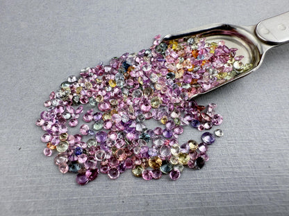 Fancy Sapphire Lot: 3 carats | 2.3mm to 3.5mm | Yellow, Green, Purple, Pink Orange Gemstones | SF134 - Fancy Sapphire - GemEnthusiast