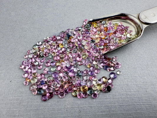 Fancy Sapphire Lot: 3 carats | 2.3mm to 3.5mm | Yellow, Green, Purple, Pink Orange Gemstones | SF134 - Fancy Sapphire - GemEnthusiast