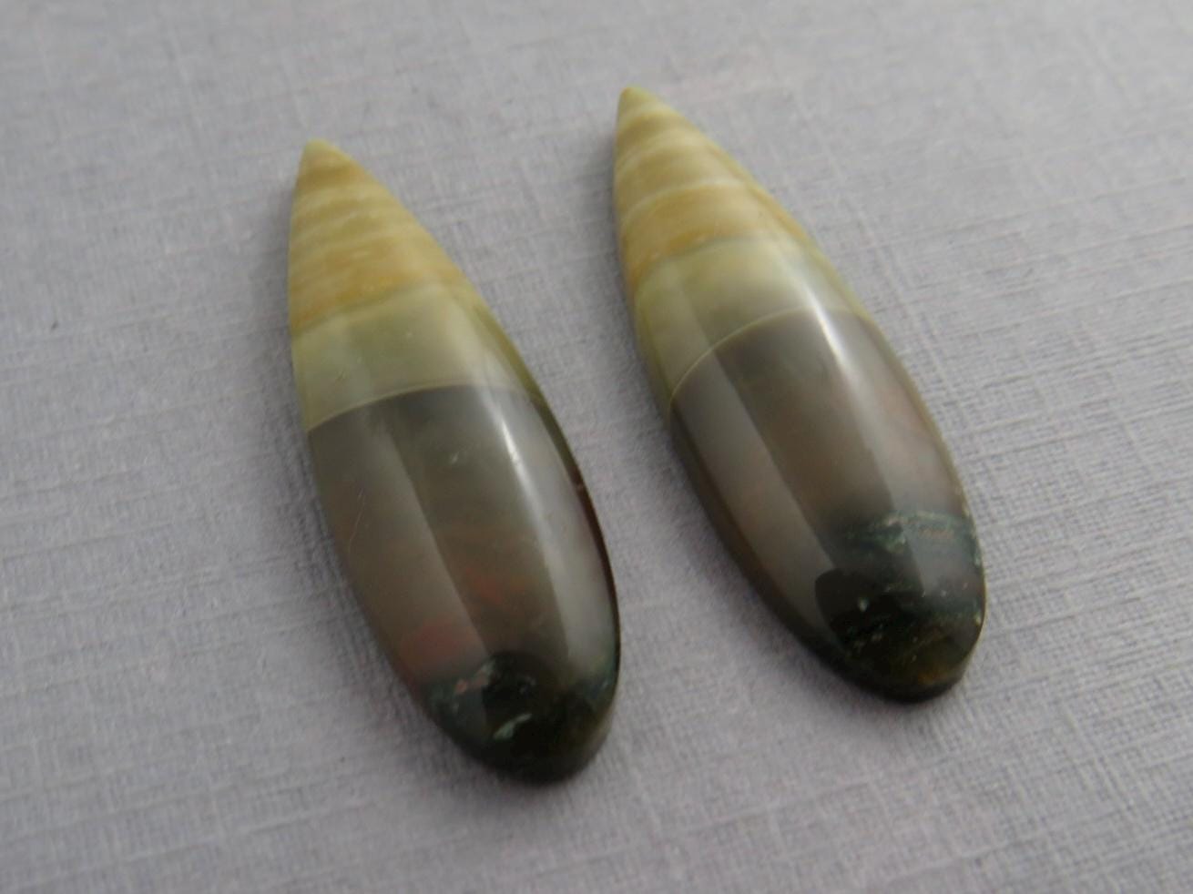 Blue Mountain Jasper Pair | Mined in Oregon USA | 30x10 | JS391 - Blue Mountain Jasper - GemEnthusiast