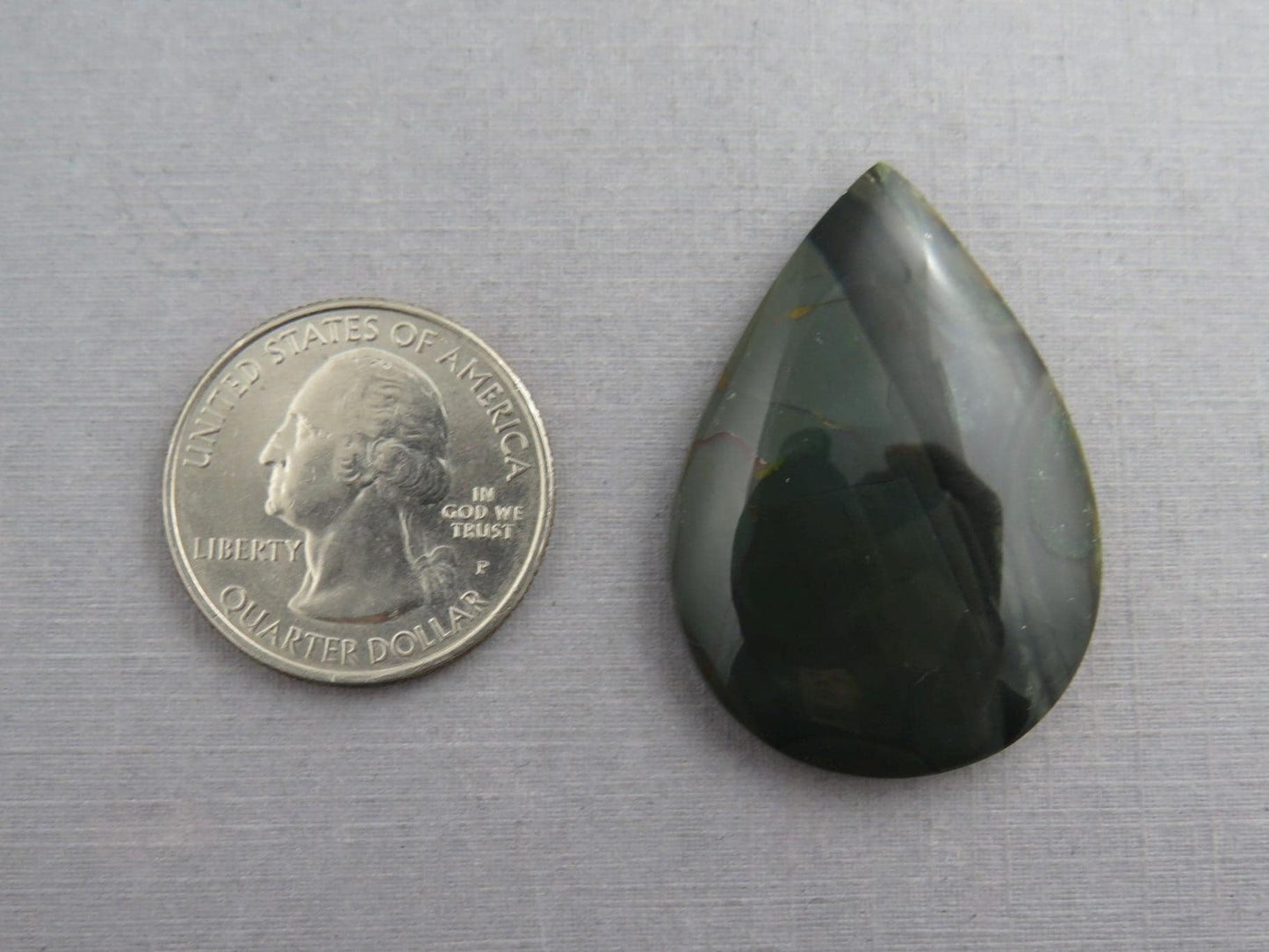 Large Blue Mountain Jasper Cabochon | Oregon Gemstone | Mined in the USA | JS351 - Blue Mountain Jasper, Oregon Gemstone - GemEnthusiast