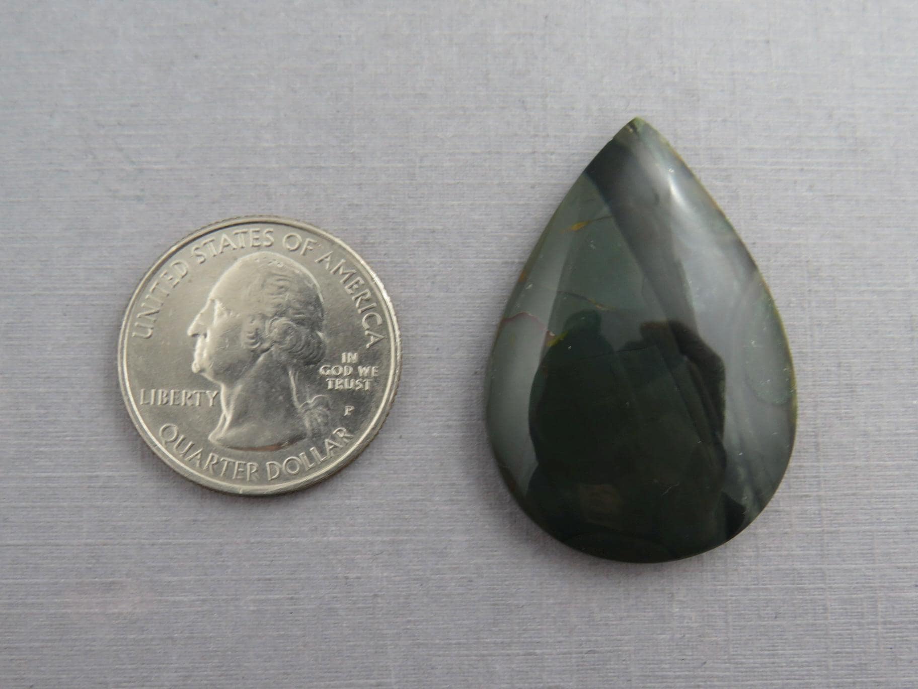 Large Blue Mountain Jasper Cabochon | Oregon Gemstone | Mined in the USA | JS351 - Blue Mountain Jasper, Oregon Gemstone - GemEnthusiast