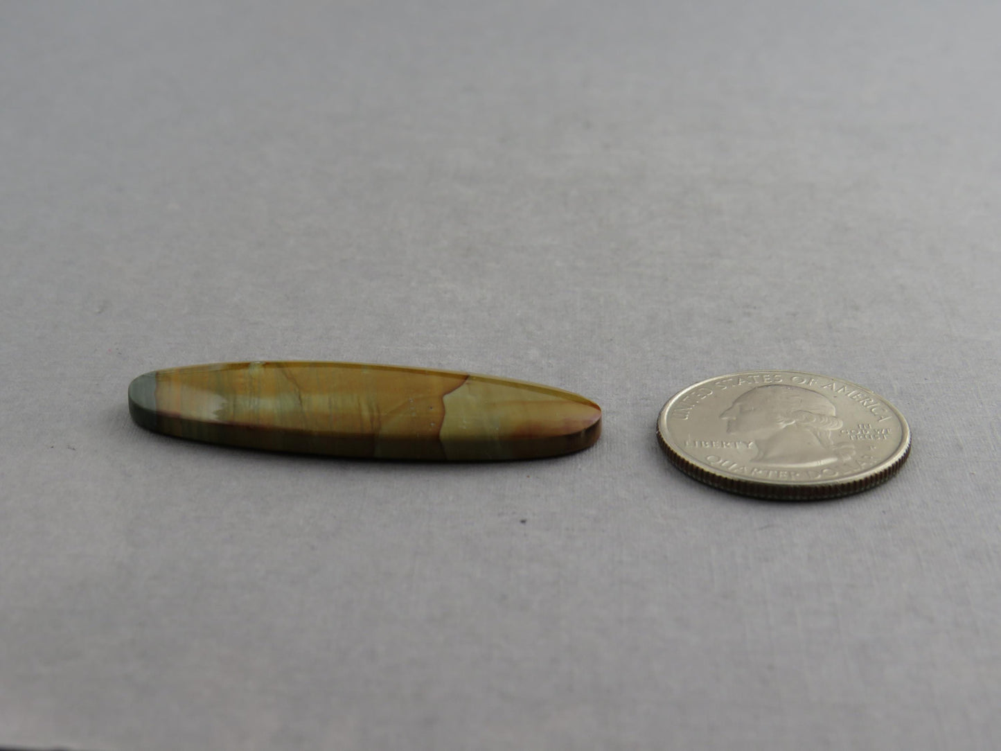 Owyhee Picture Jasper Cabochon | 46x15 mm | Oregon Idaho Gemstone | Mined in the USA | JS377 - Owyhee Jasper, Oregon Jasper - GemEnthusiast