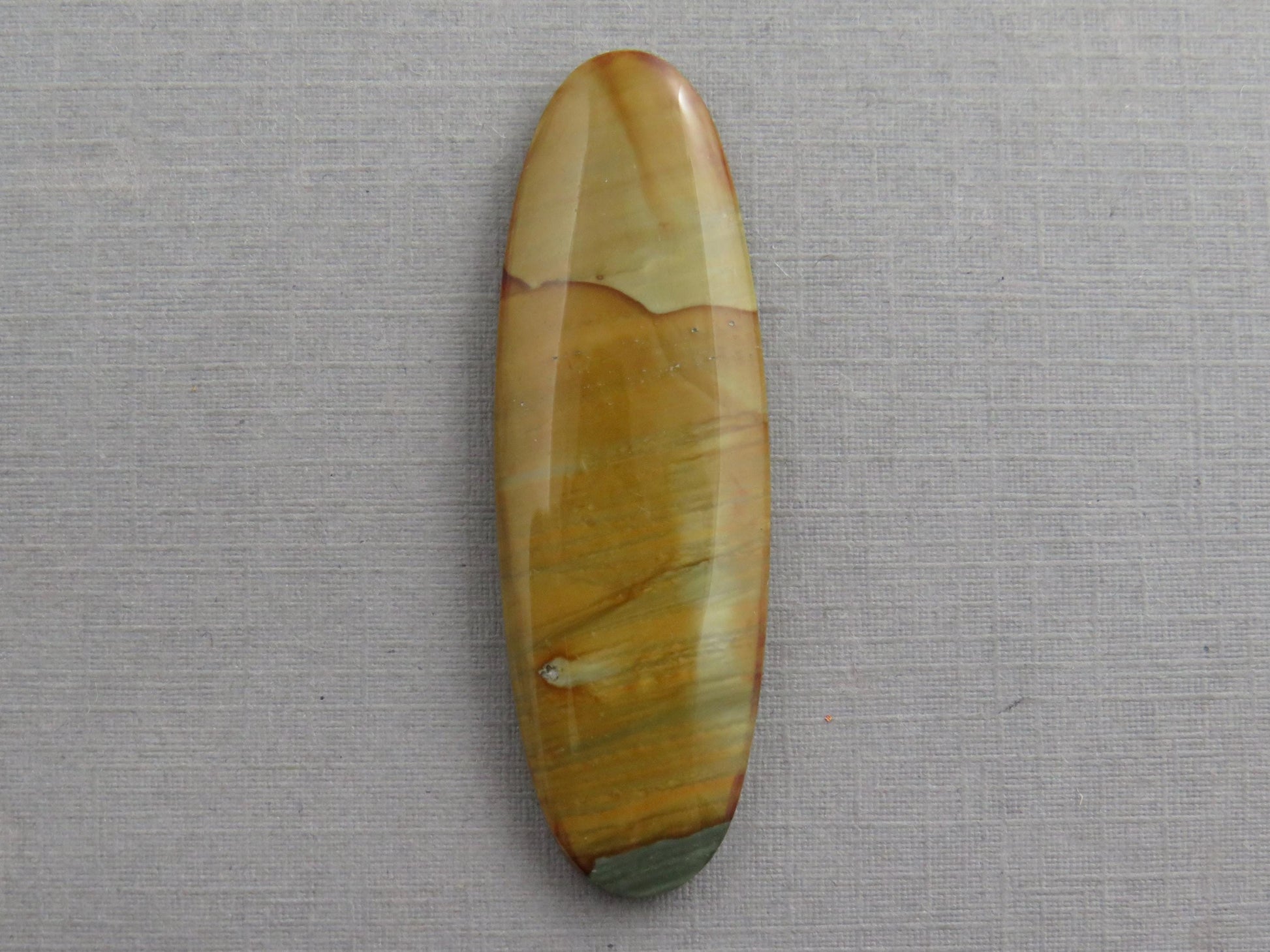 Owyhee Picture Jasper Cabochon | 46x15 mm | Oregon Idaho Gemstone | Mined in the USA | JS377 - Owyhee Jasper, Oregon Jasper - GemEnthusiast