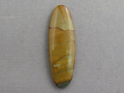 Owyhee Picture Jasper Cabochon | 46x15 mm | Oregon Idaho Gemstone | Mined in the USA | JS377 - Owyhee Jasper, Oregon Jasper - GemEnthusiast