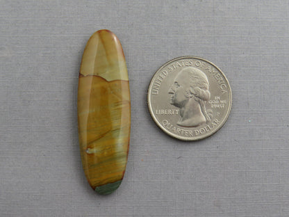 Owyhee Picture Jasper Cabochon | 46x15 mm | Oregon Idaho Gemstone | Mined in the USA | JS377 - Owyhee Jasper, Oregon Jasper - GemEnthusiast