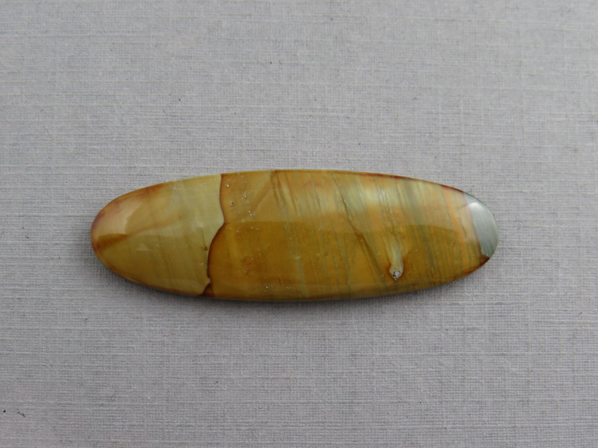 Owyhee Picture Jasper Cabochon | 46x15 mm | Oregon Idaho Gemstone | Mined in the USA | JS377 - Owyhee Jasper, Oregon Jasper - GemEnthusiast