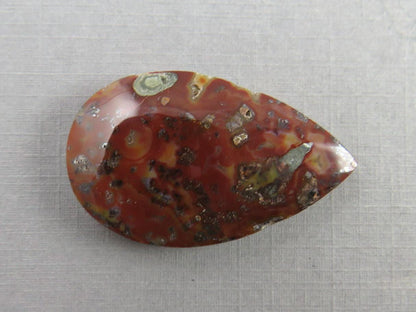 Marcasite in Quartz Cabochon | Natural Gemstone | 39x24 mm | QU530 - Marcasite in Quartz - GemEnthusiast
