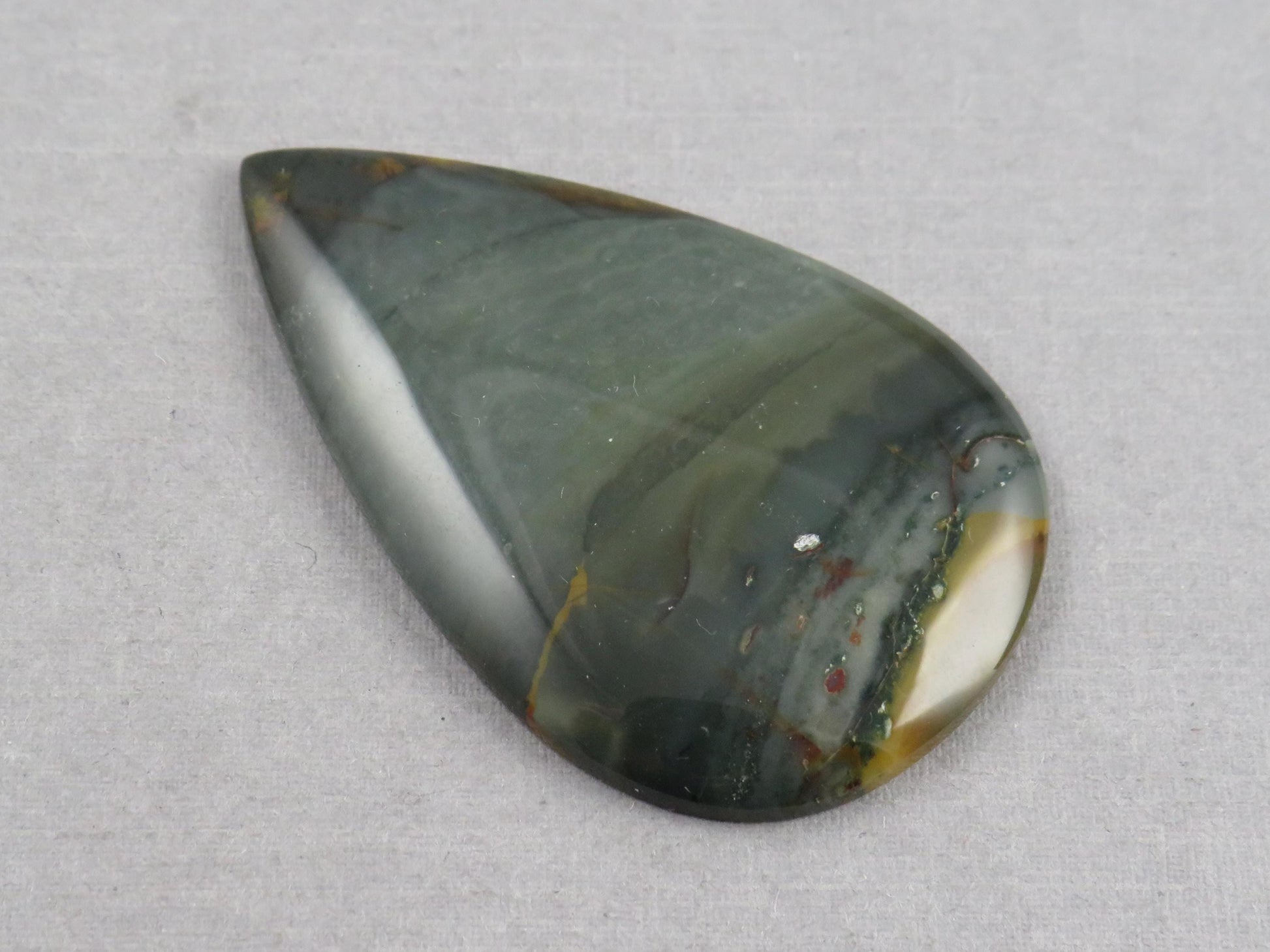 Large Blue Mountain Jasper Cabochon | 47x29 | Oregon Gemstone | Mined in the USA | JS352 - Blue Mountain Jasper, Oregon Gemstone - GemEnthusiast