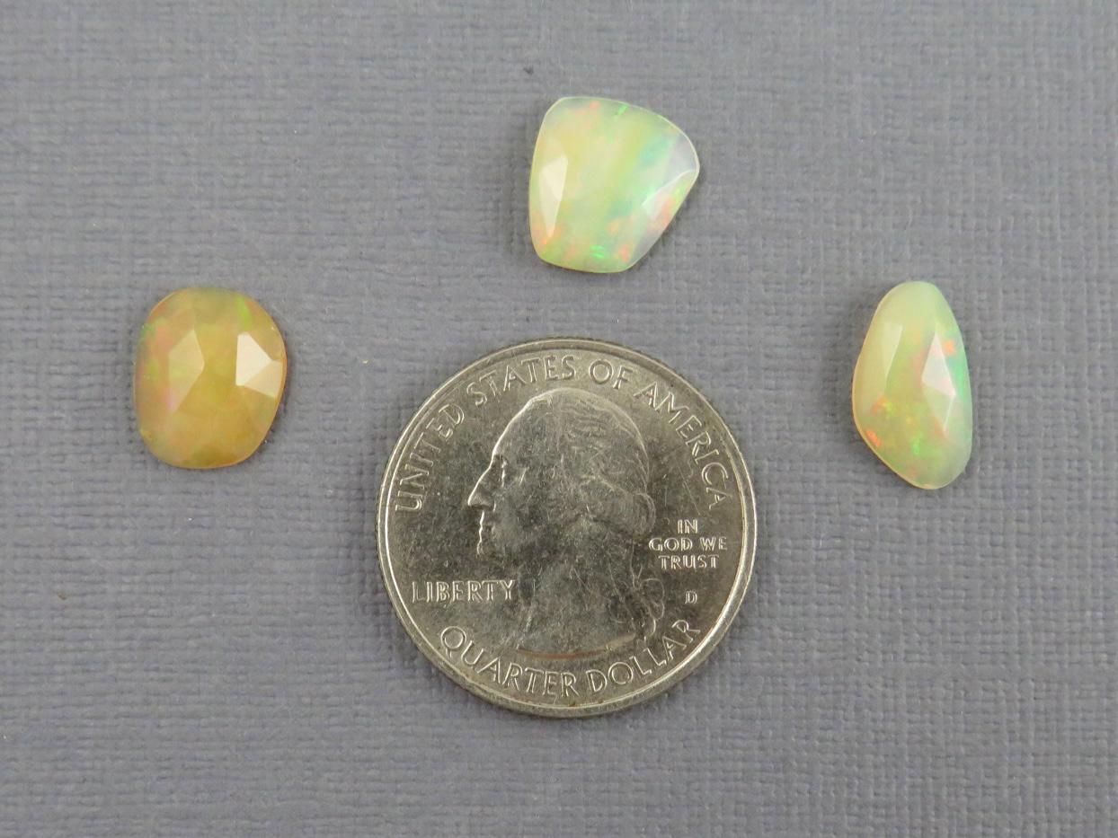 Ethiopian Opal with Fire | Rose Cut Freeform Loose Gemstone | OP450 - Ethiopian Opal - GemEnthusiast