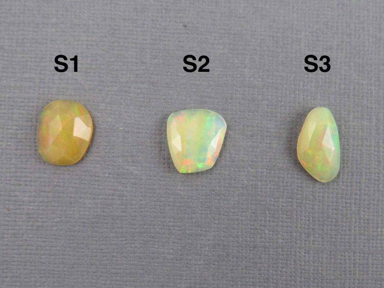 Ethiopian Opal with Fire | Rose Cut Freeform Loose Gemstone | OP450 - Ethiopian Opal - GemEnthusiast
