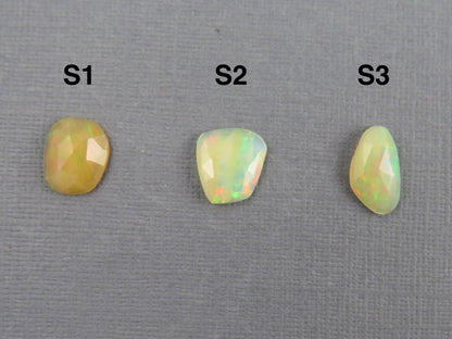 Ethiopian Opal with Fire | Rose Cut Freeform Loose Gemstone | OP450 - Ethiopian Opal - GemEnthusiast