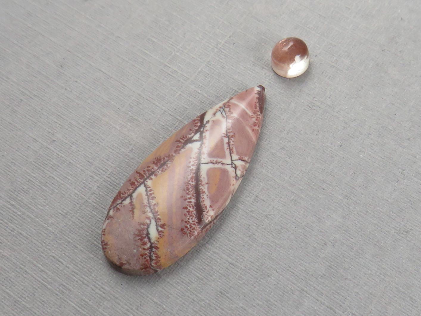 Gemstone Set | Oregon Sunstone and Sonora Jasper | SET118 - Oregon Sunstone, Sonora Jasper - GemEnthusiast