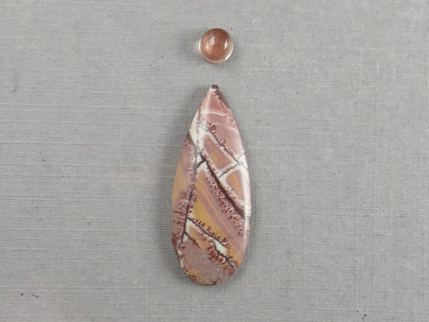 Gemstone Set | Oregon Sunstone and Sonora Jasper | SET118 - Oregon Sunstone, Sonora Jasper - GemEnthusiast