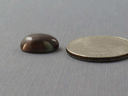 Bicolor Oregon Sunstone with Red and Green | 14x10mm Oval Cabochon | 6.14 carats | OSC338 - Oregon Sunstone - GemEnthusiast