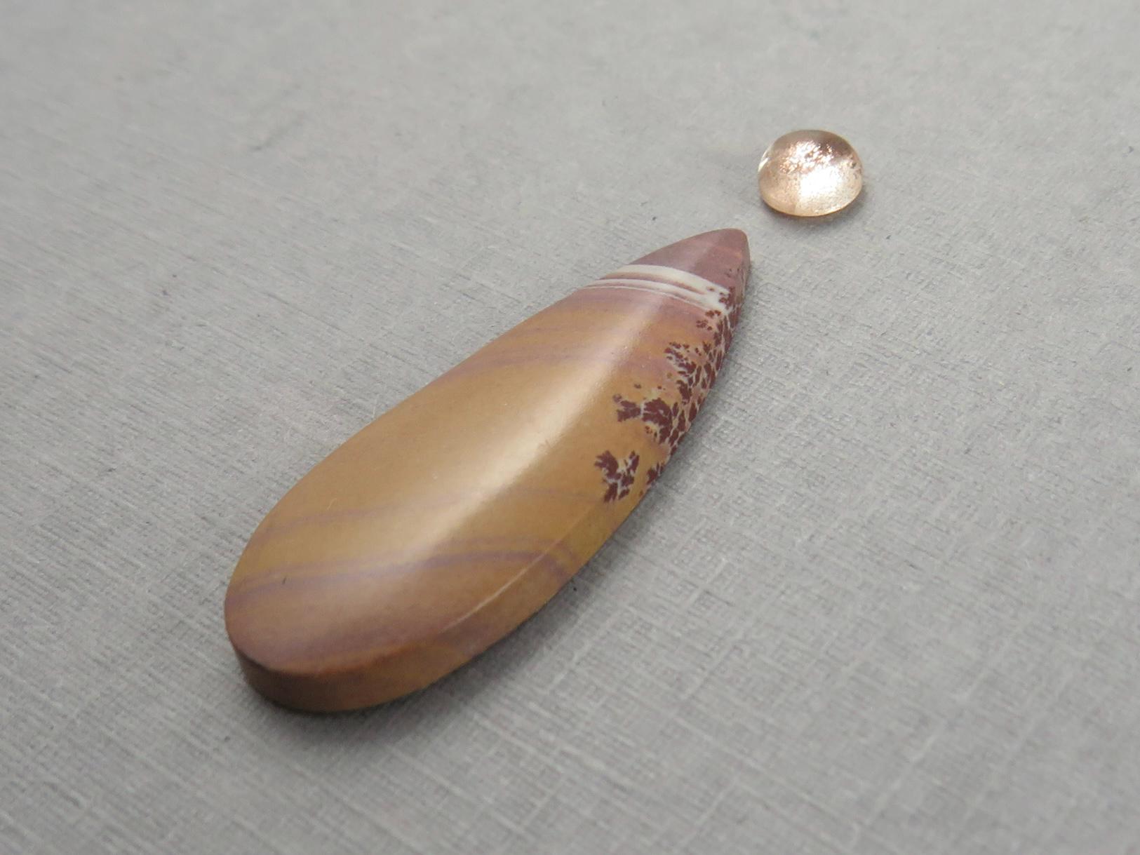 Gemstone Set | Oregon Sunstone and Sonora Jasper | SET117 - Oregon Sunstone, Sonora Jasper - GemEnthusiast