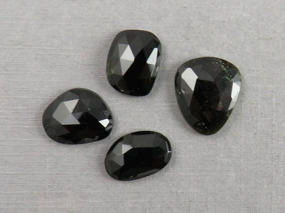 Tourmaline Rose Cut Cabochon | Dark Green to Black | Loose Natural Gemstones | TO343 - Tourmaline - GemEnthusiast