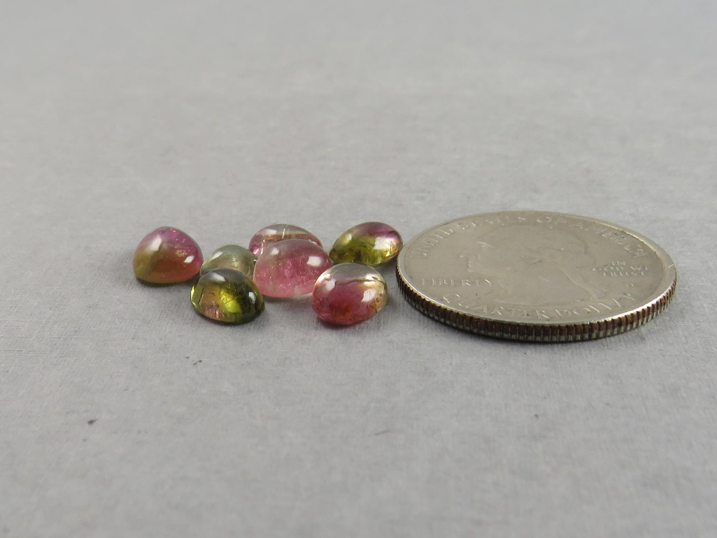 Watermelon Tourmaline Cabochon Lot | Loose Natural Gemstone | 9.3 cts | TO562 - Tourmaline - GemEnthusiast