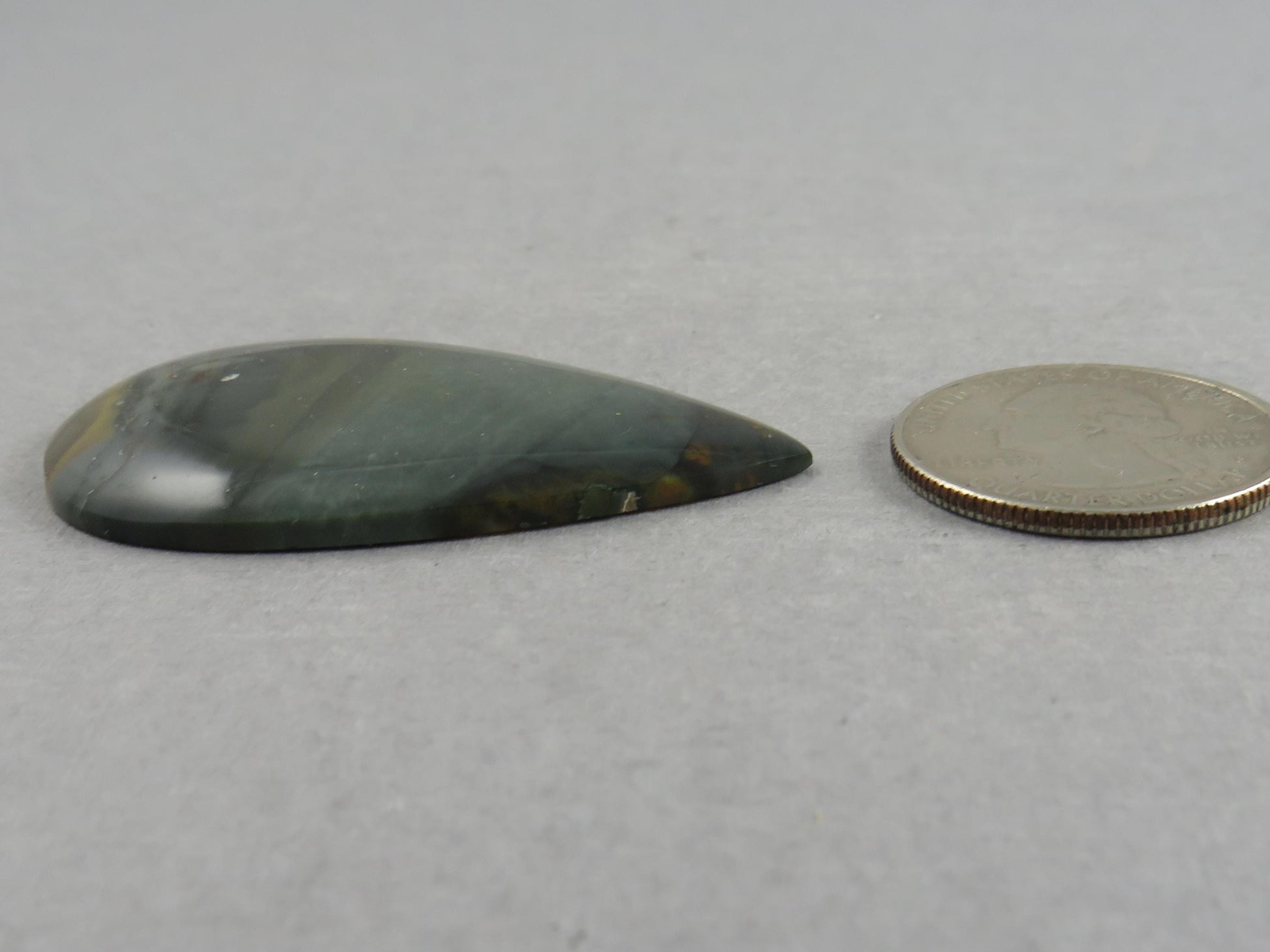 Large Blue Mountain Jasper Cabochon | 47x29 | Oregon Gemstone | Mined in the USA | JS352 - Blue Mountain Jasper, Oregon Gemstone - GemEnthusiast