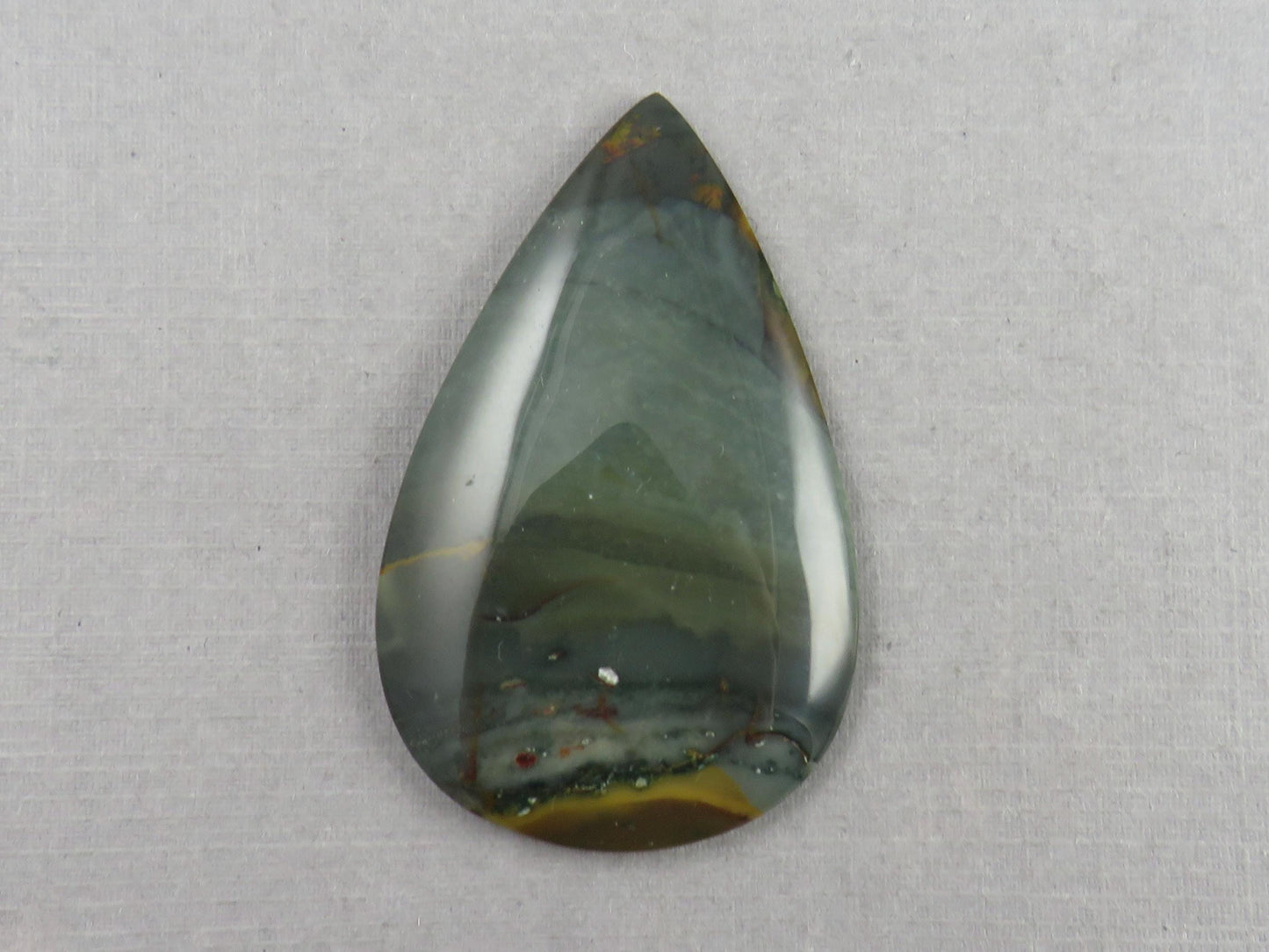 Large Blue Mountain Jasper Cabochon | 47x29 | Oregon Gemstone | Mined in the USA | JS352 - Blue Mountain Jasper, Oregon Gemstone - GemEnthusiast