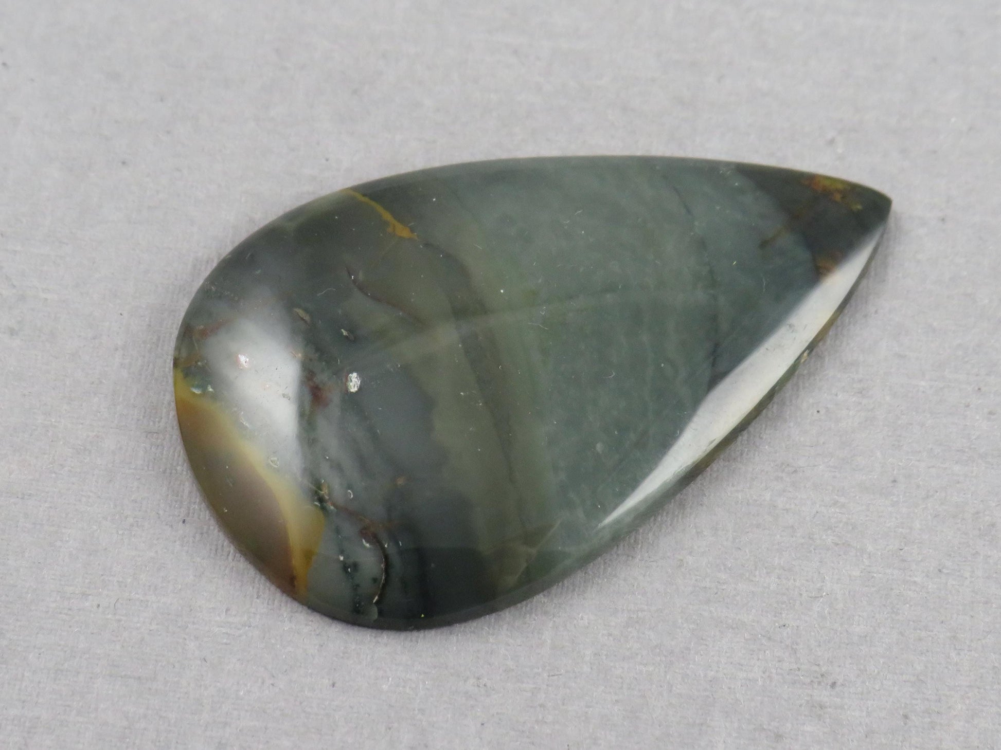 Large Blue Mountain Jasper Cabochon | 47x29 | Oregon Gemstone | Mined in the USA | JS352 - Blue Mountain Jasper, Oregon Gemstone - GemEnthusiast