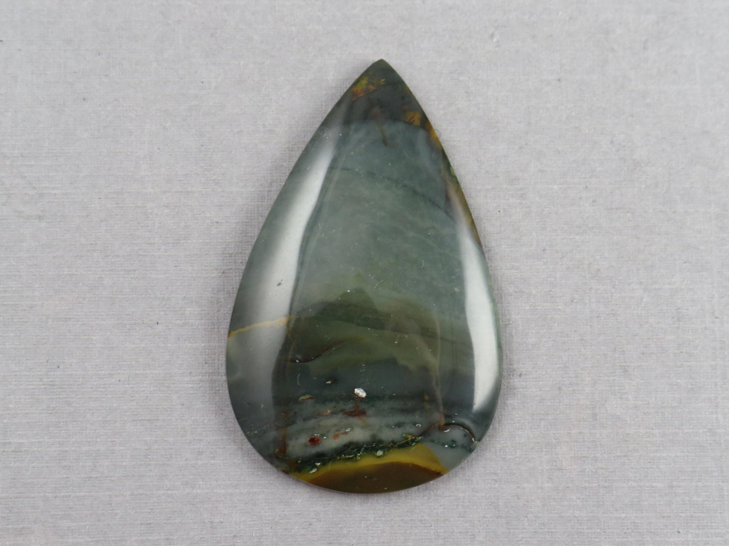 Large Blue Mountain Jasper Cabochon | 47x29 | Oregon Gemstone | Mined in the USA | JS352 - Blue Mountain Jasper, Oregon Gemstone - GemEnthusiast