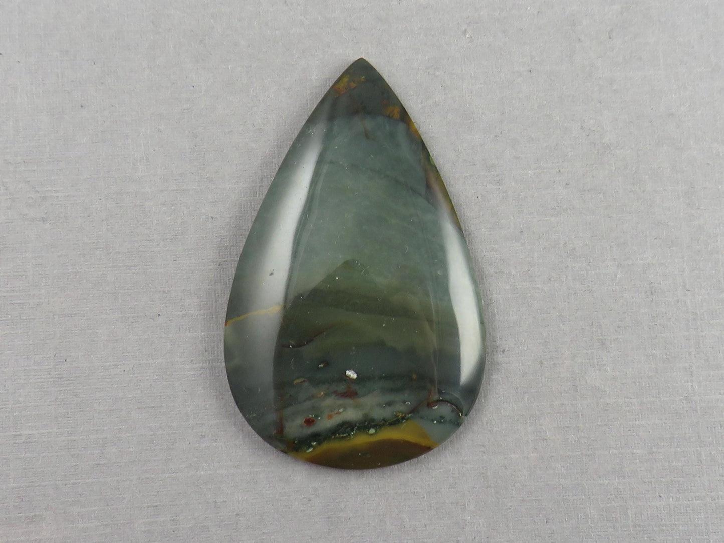 Large Blue Mountain Jasper Cabochon | 47x29 | Oregon Gemstone | Mined in the USA | JS352 - Blue Mountain Jasper, Oregon Gemstone - GemEnthusiast