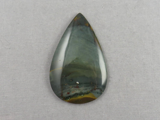 Large Blue Mountain Jasper Cabochon | 47x29 | Oregon Gemstone | Mined in the USA | JS352 - Blue Mountain Jasper, Oregon Gemstone - GemEnthusiast