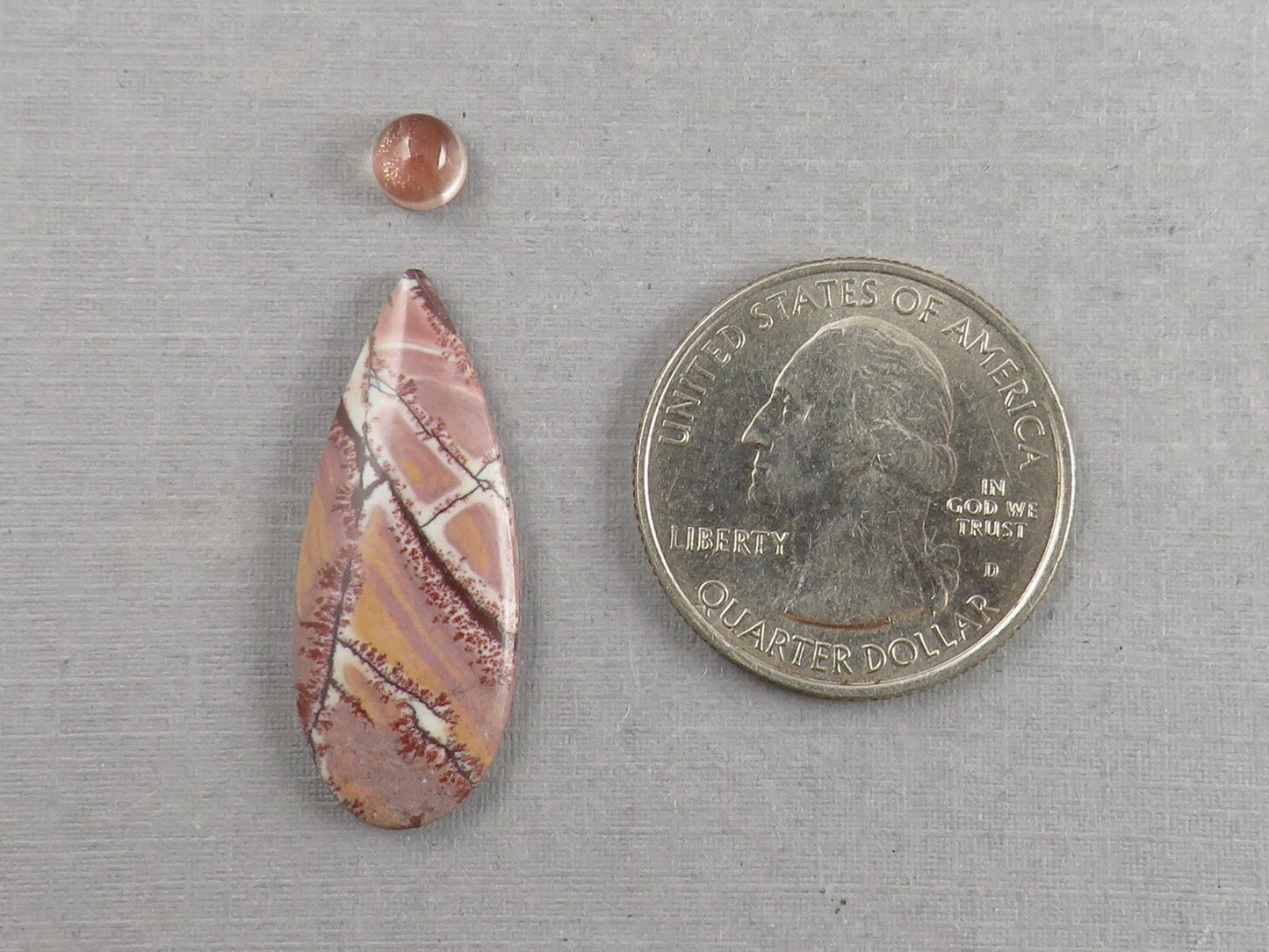 Gemstone Set | Oregon Sunstone and Sonora Jasper | SET118 - Oregon Sunstone, Sonora Jasper - GemEnthusiast