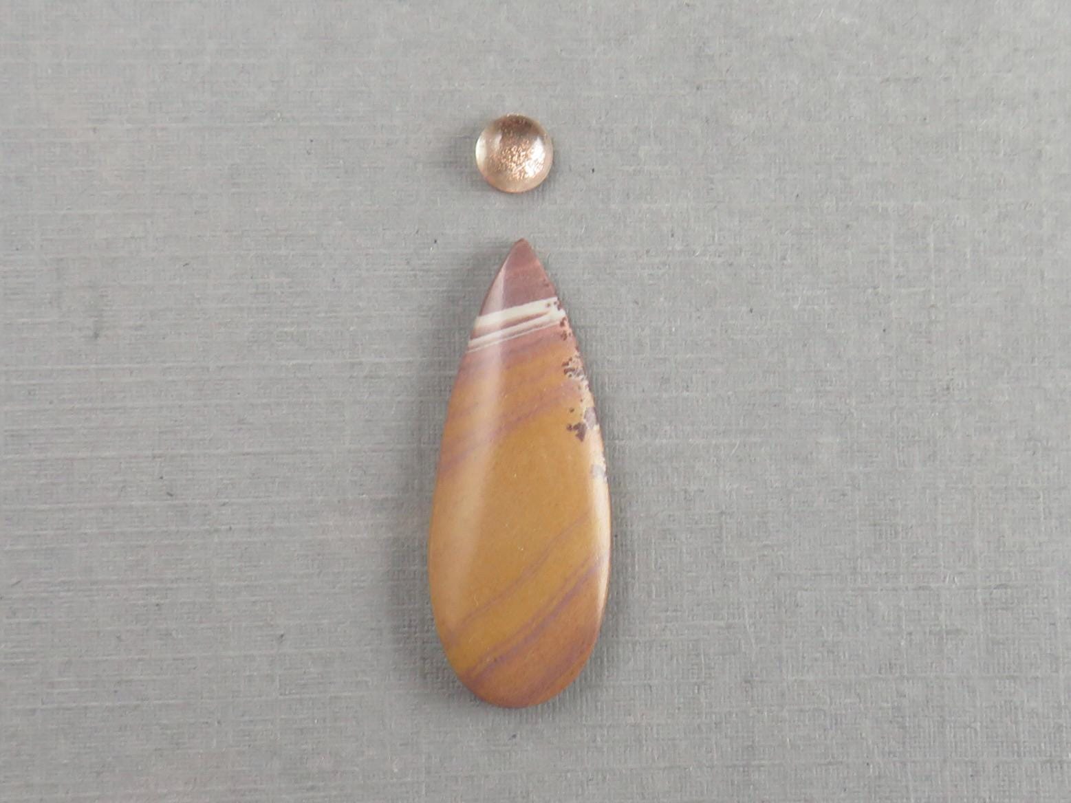 Gemstone Set | Oregon Sunstone and Sonora Jasper | SET117 - Oregon Sunstone, Sonora Jasper - GemEnthusiast