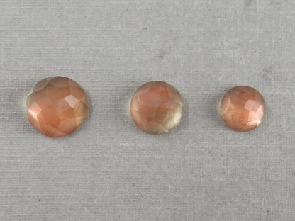 Oregon Sunstones Rose cut Round Cabochons | 6mm 7mm 8mm | Mined in the USA - Oregon Sunstone - GemEnthusiast