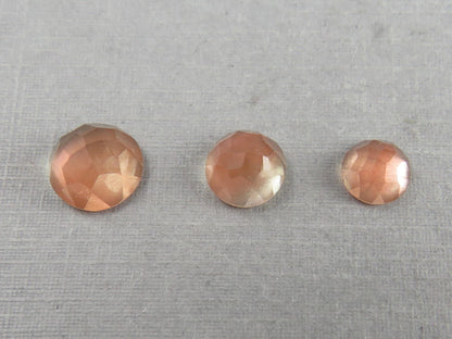 Oregon Sunstones Rose cut Round Cabochons | 6mm 7mm 8mm | Mined in the USA - Oregon Sunstone - GemEnthusiast