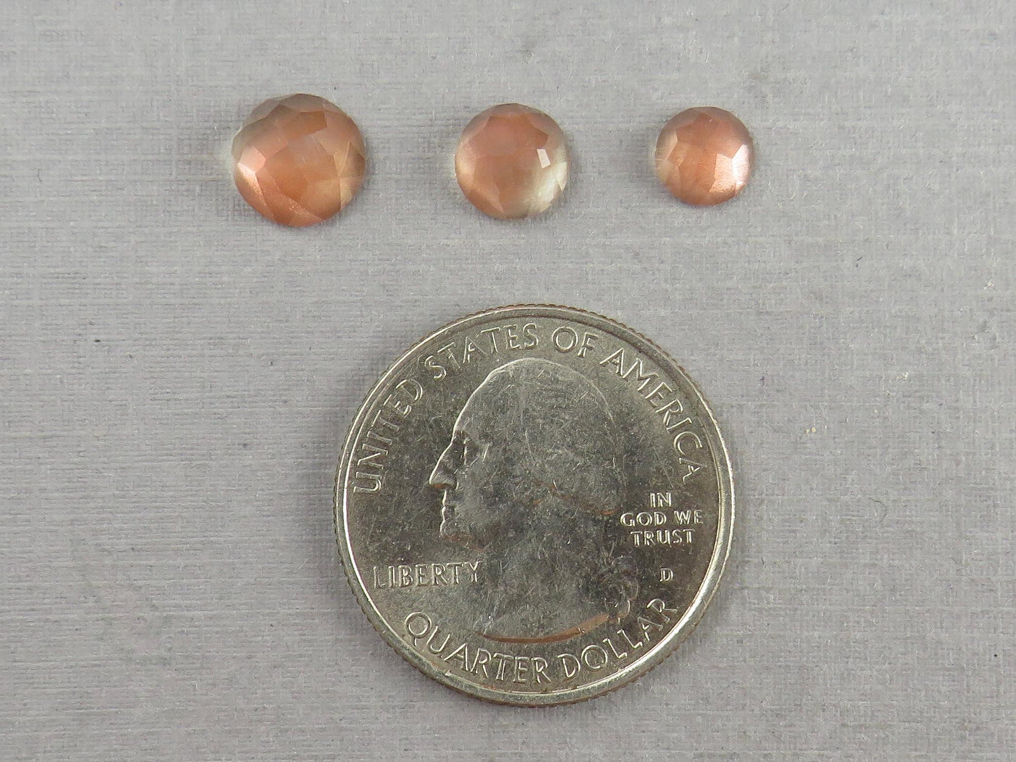 Oregon Sunstones Rose cut Round Cabochons | 6mm 7mm 8mm | Mined in the USA - Oregon Sunstone - GemEnthusiast