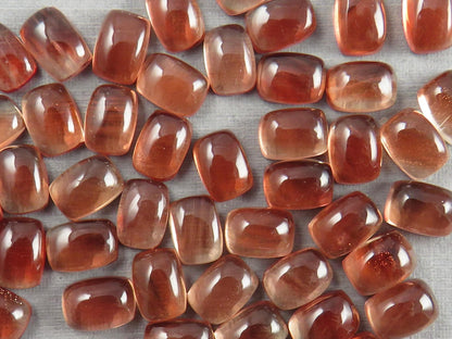 7.2 x 5.2 Oregon Sunstones Rectangle Cabochon in Red Color - Oregon Sunstone - GemEnthusiast