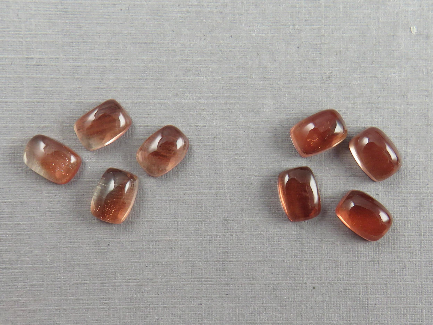 7.2 x 5.2 Oregon Sunstones Rectangle Cabochon in Red Color - Oregon Sunstone - GemEnthusiast
