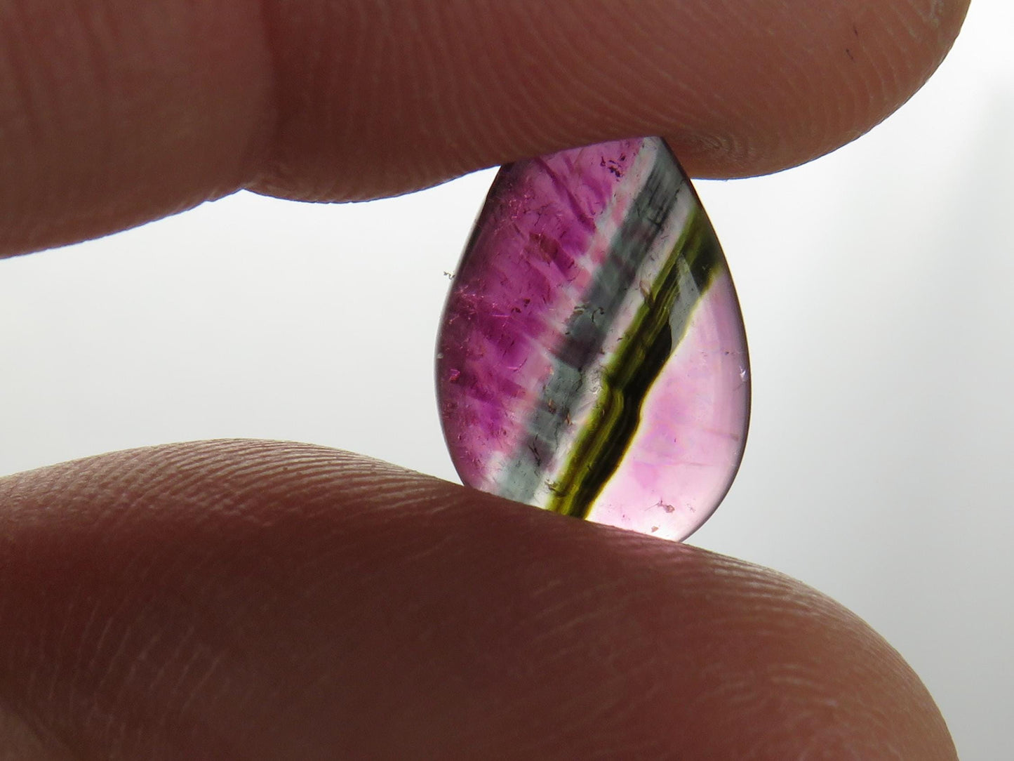 Multi-Color Tourmaline Cabochon Pair | Natural Gemstones | 15x10 mm | 9.8 cts | TO565 - Tourmaline - GemEnthusiast