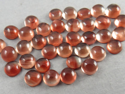 6mm Red Oregon Sunstones Round Cabochons | Per Stone - Oregon Sunstone - GemEnthusiast