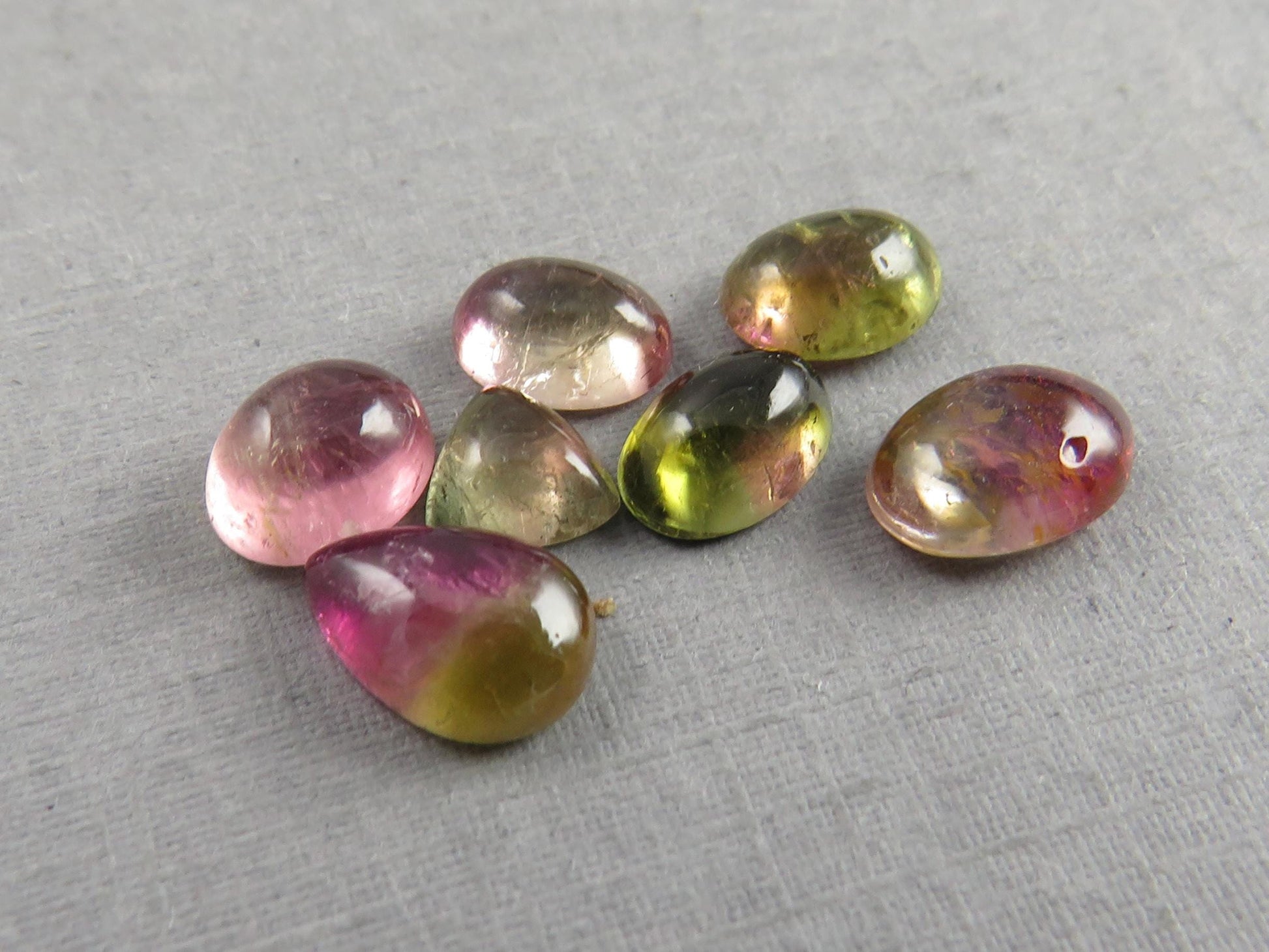 Watermelon Tourmaline Cabochon Lot | Loose Natural Gemstone | 9.3 cts | TO562 - Tourmaline - GemEnthusiast