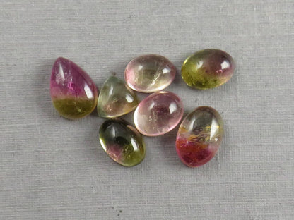 Watermelon Tourmaline Cabochon Lot | Loose Natural Gemstone | 9.3 cts | TO562 - Tourmaline - GemEnthusiast