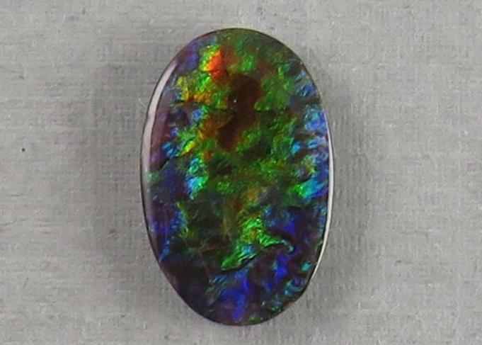 Canadian Ammolite Doublet | Natural Ammonite Fossil Cabochon | 16x10 | AC102 - Canadian Ammolite - GemEnthusiast
