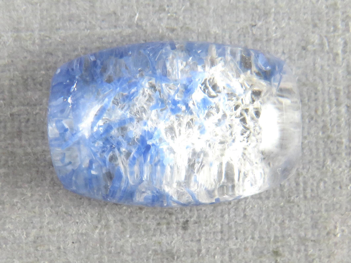 Dumortierite in Quartz Rectangular Cabochon Gem | 12x8 |Natural Gemstone from Brazil | 3.4 carats | QU545 - Quartz, Dumortierite - GemEnthusiast